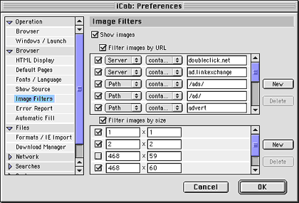 iCab Preferences